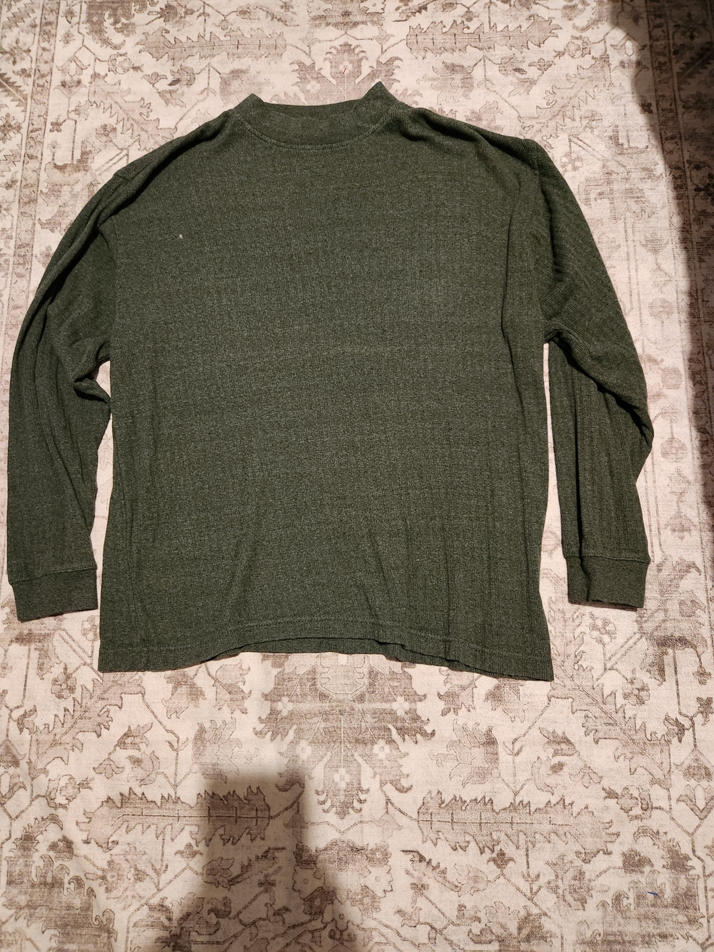 Haggar Men's Dark Olive Crewneck Sweater